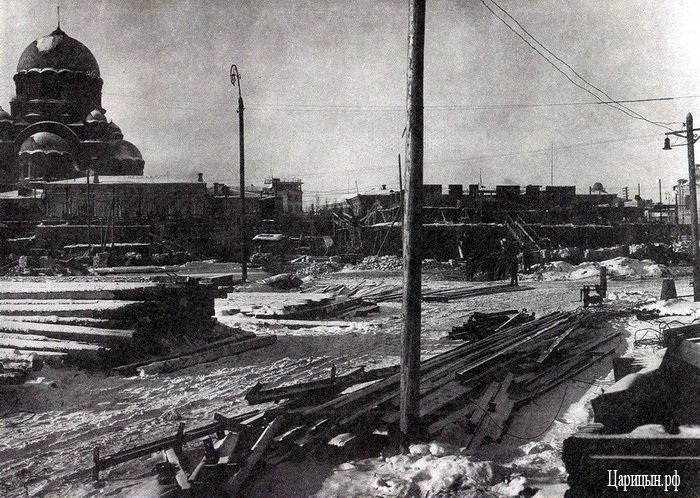 Строительство гостиницы «Интурист» в довоенном Сталинграде